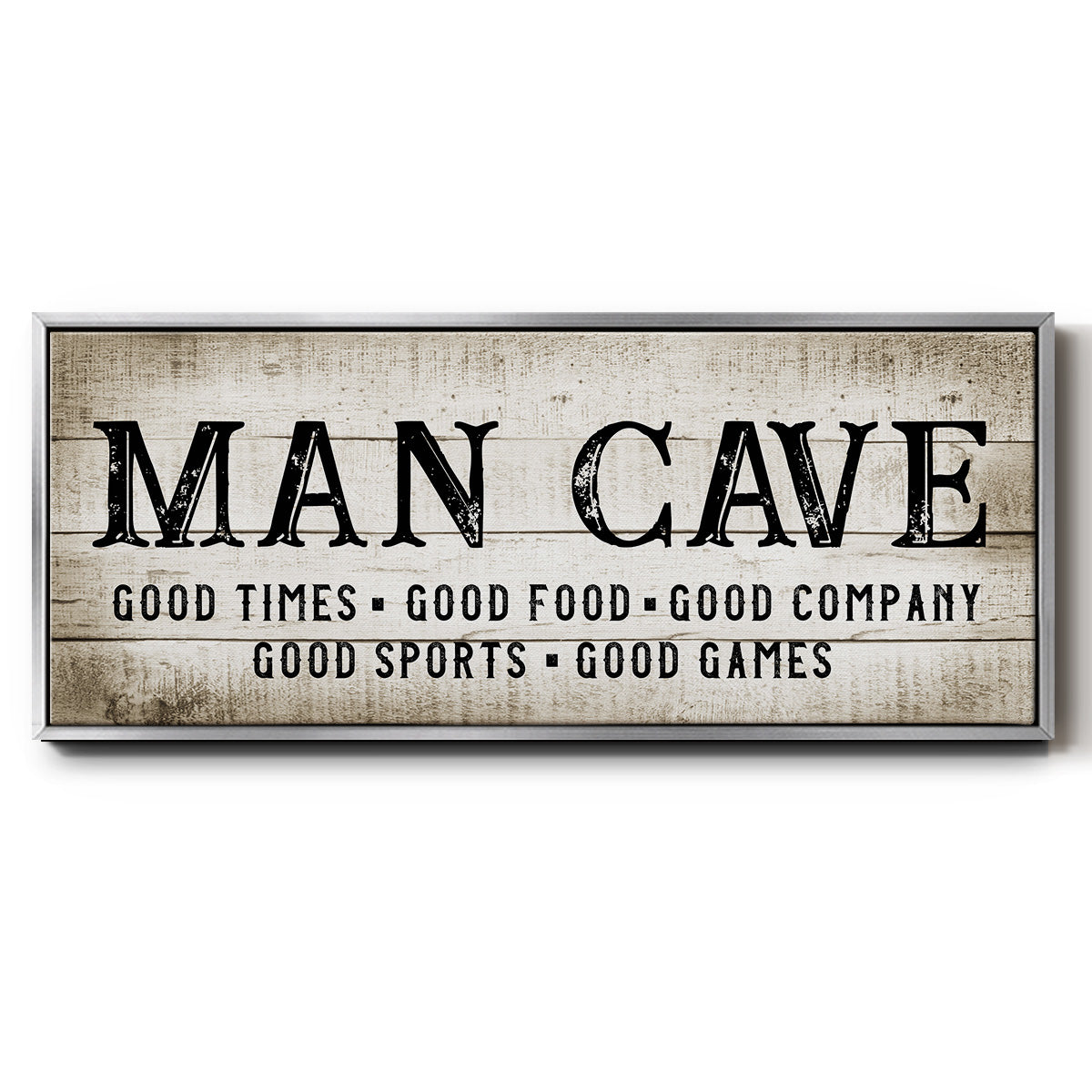 Man Cave Good Times - Floater Framed Canvas Print