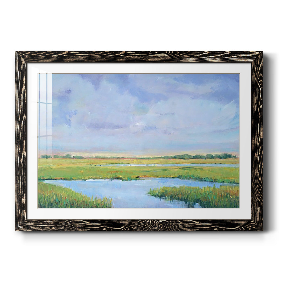 Summer Marsh I - Barnwood Framed Art Print