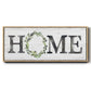 Gray Home Wreath - Floater Framed Canvas Print