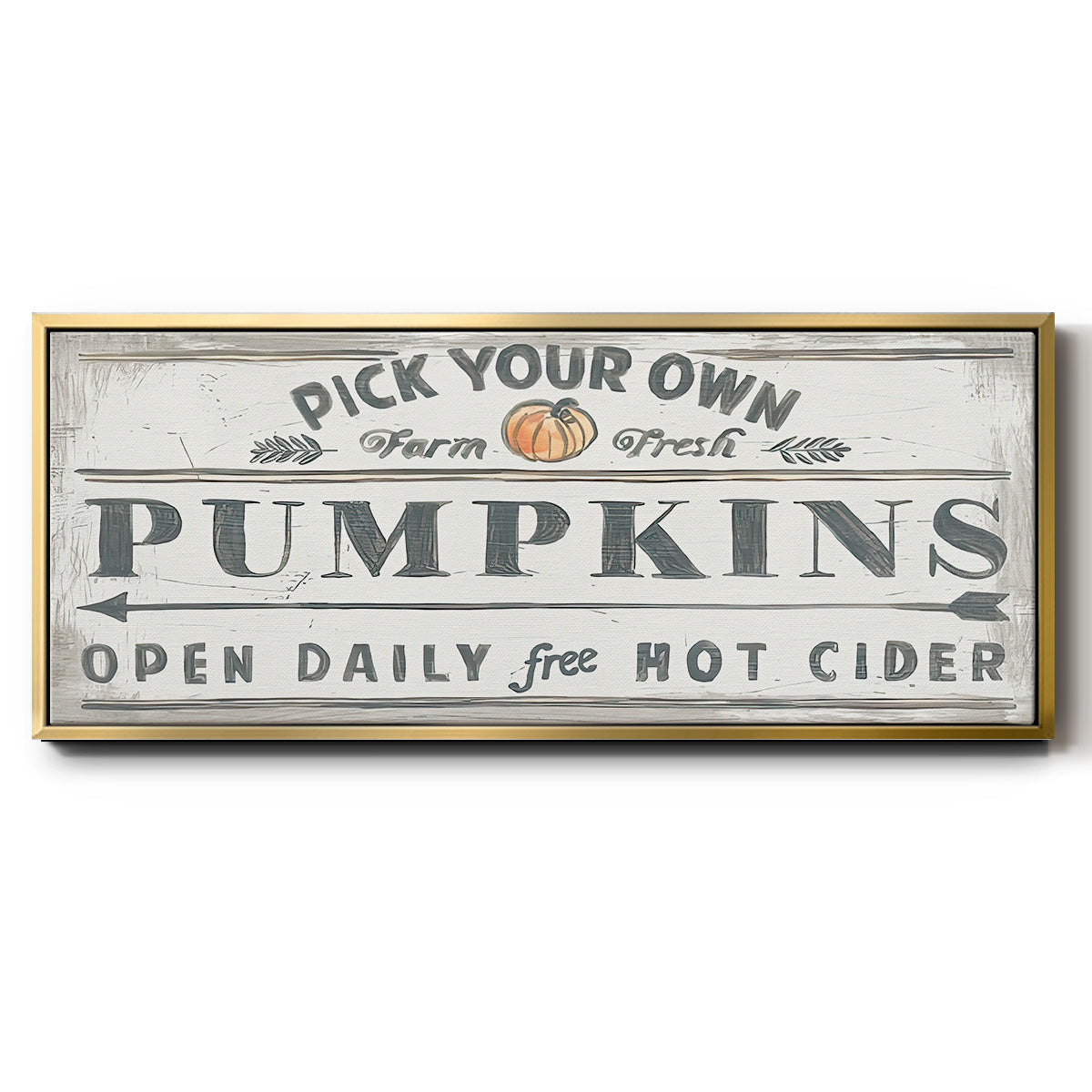 Pumpkin Patch I - Floater Framed Canvas Print