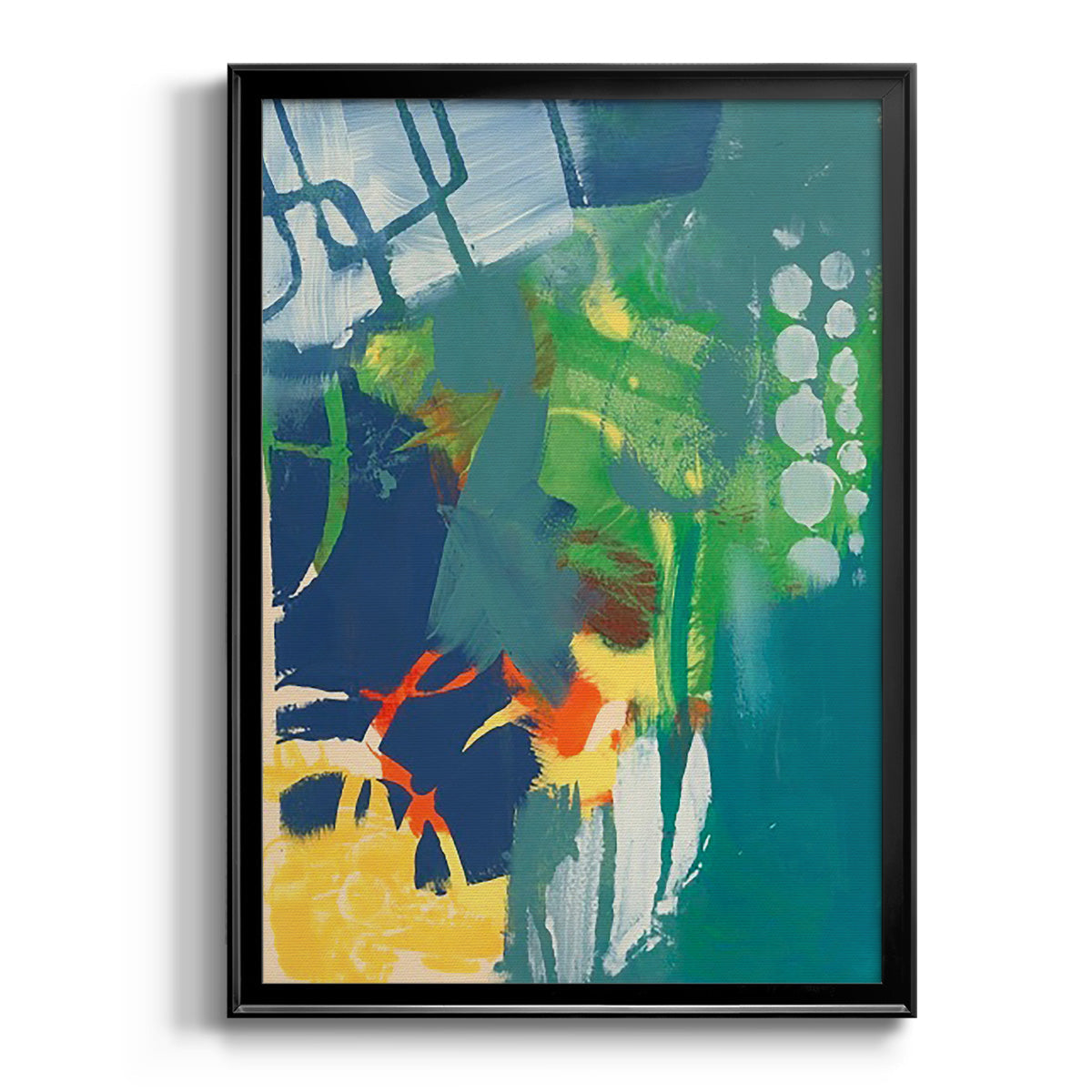 Tropical Graphics III - Modern Framed Canvas Print