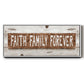 Faith Family Forever - Floater Framed Canvas Print
