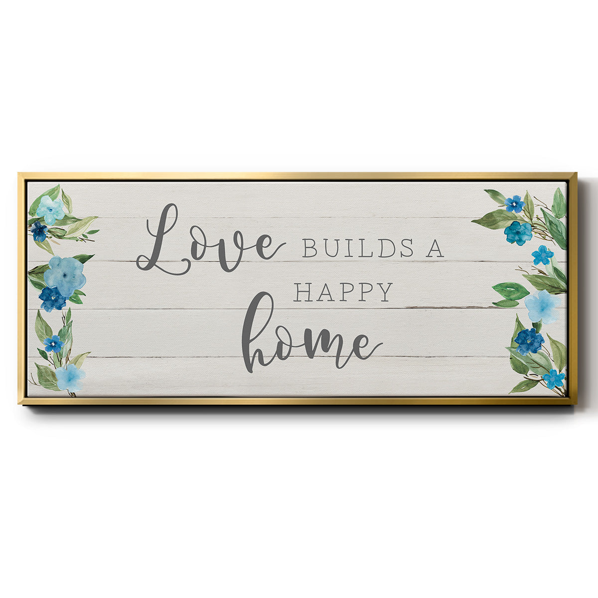 Love Builds - Floater Framed Canvas Print