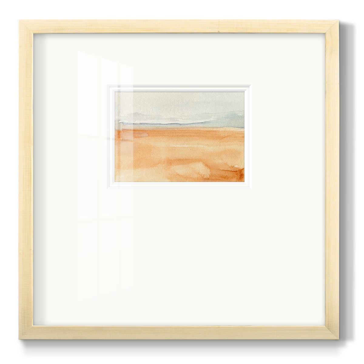 Ash Blue Horizon I - Double Matboard Framed Print