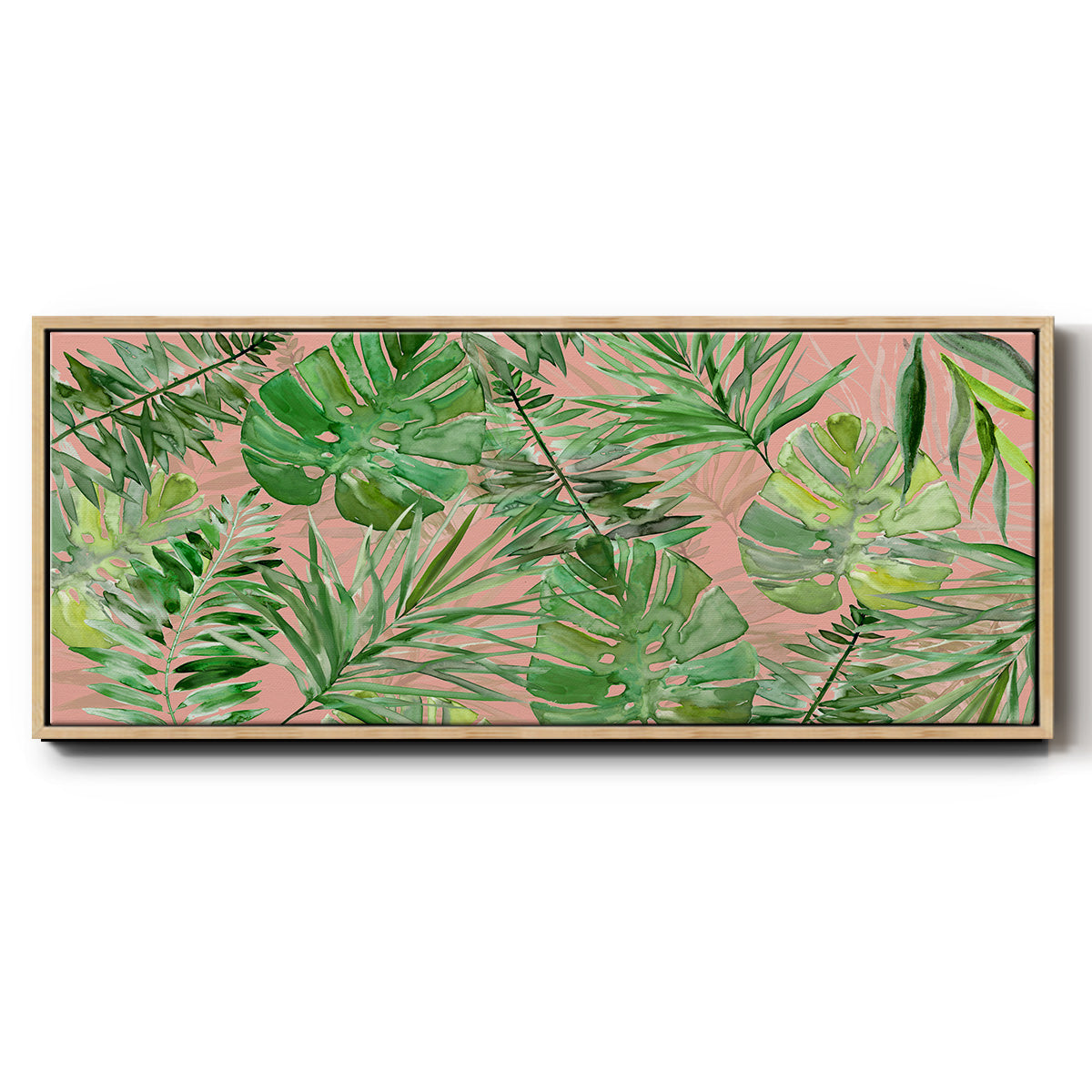 Tropical Sketchbook Coral - Floater Framed Canvas Print
