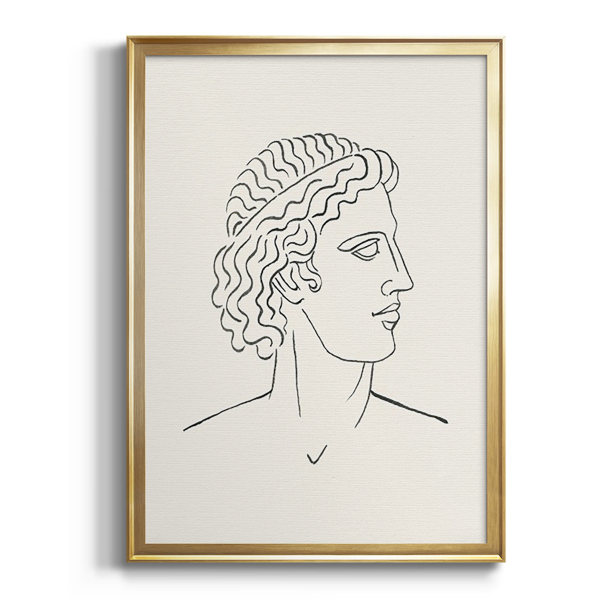 Greek Busts I - Modern Framed Canvas Print