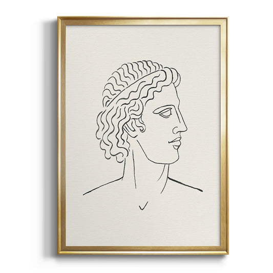 Greek Busts I - Modern Framed Canvas Print