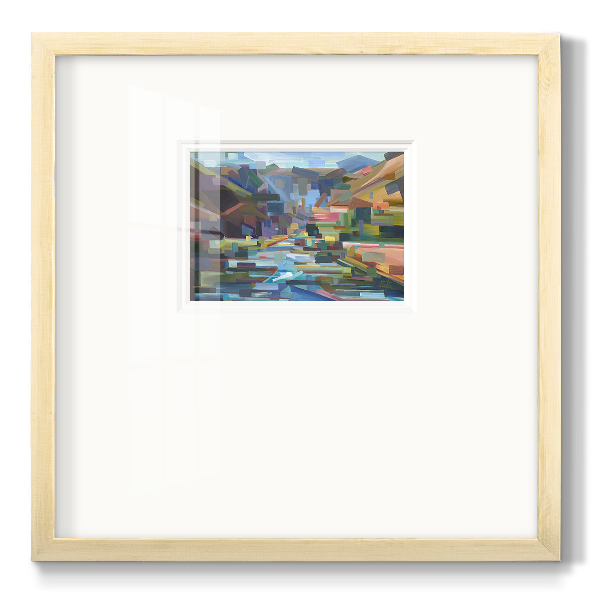 Pieces of Yakima Canyon- Premium Framed Print Double Matboard