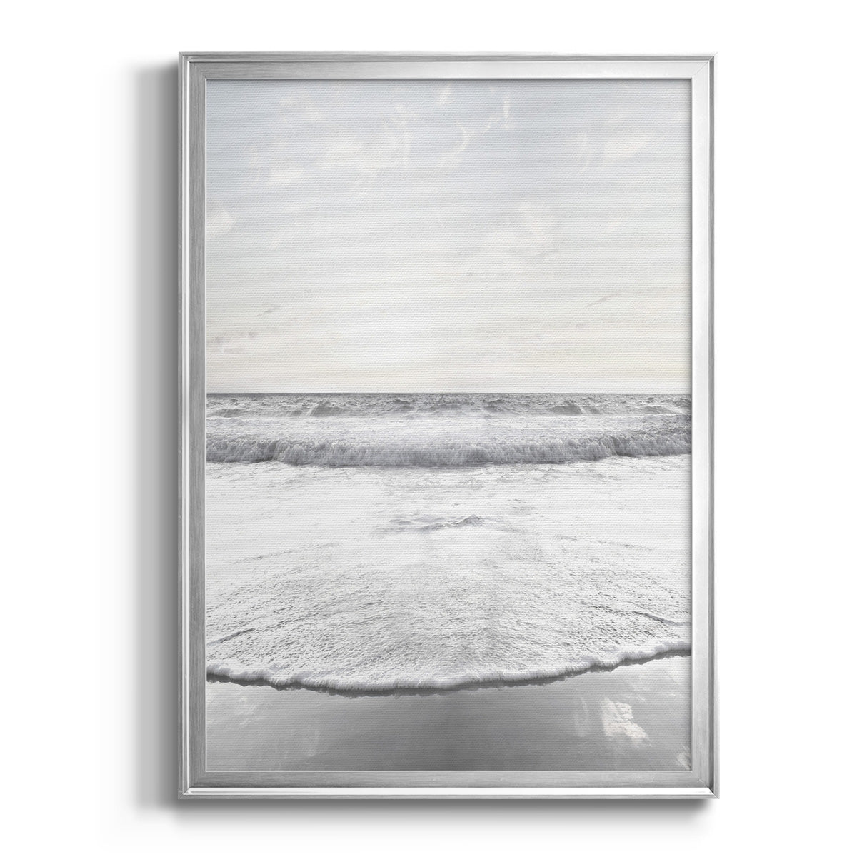 Serene Shore - Modern Framed Canvas Print