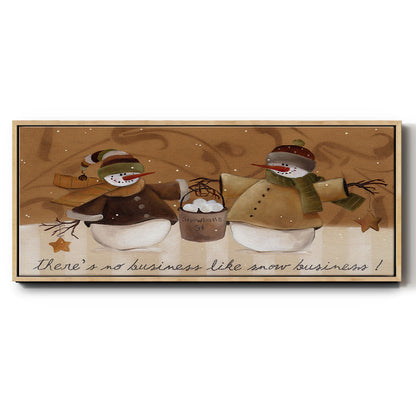 Snowballs - Floater Framed Canvas Print