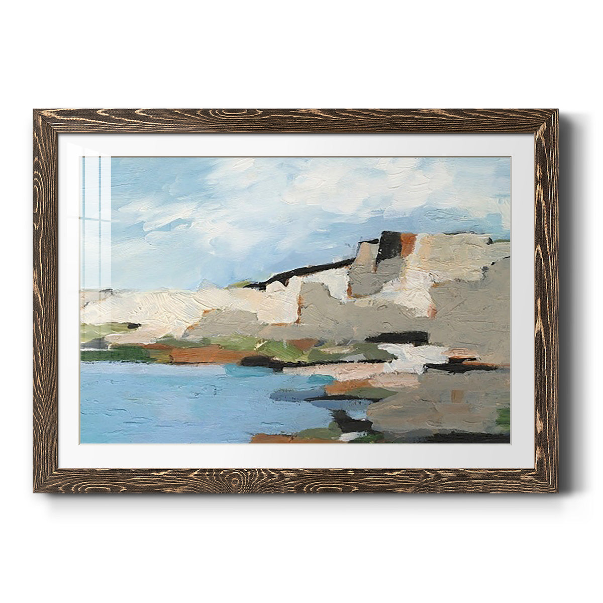 White Rock Cliffs II - Barnwood Framed Art Print