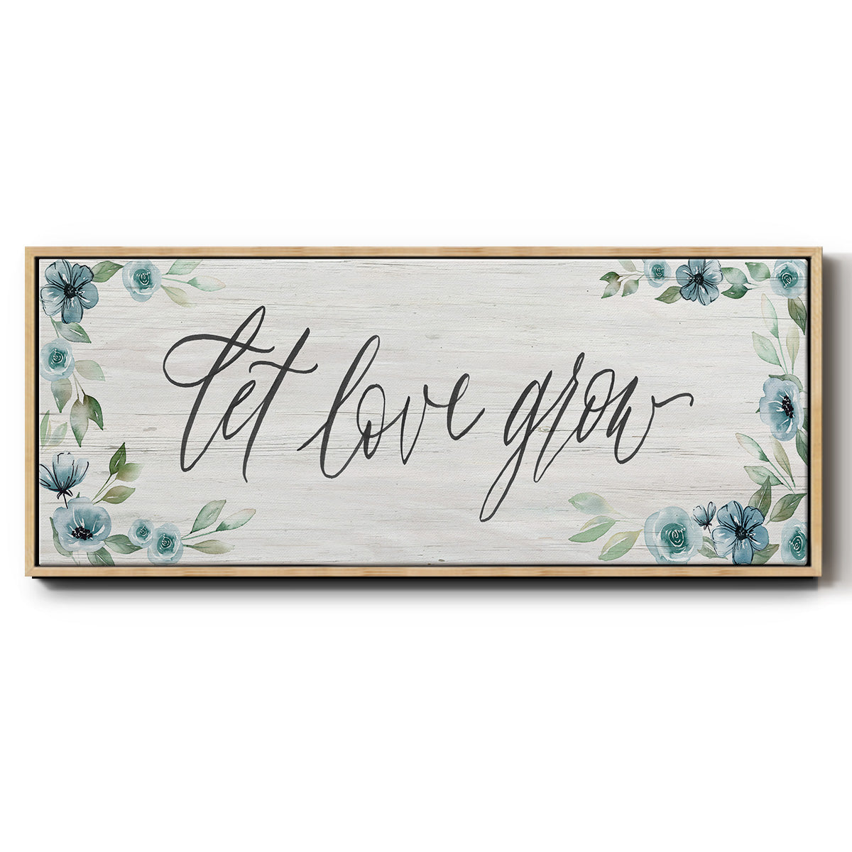 Let Love Grow - Floater Framed Canvas Print