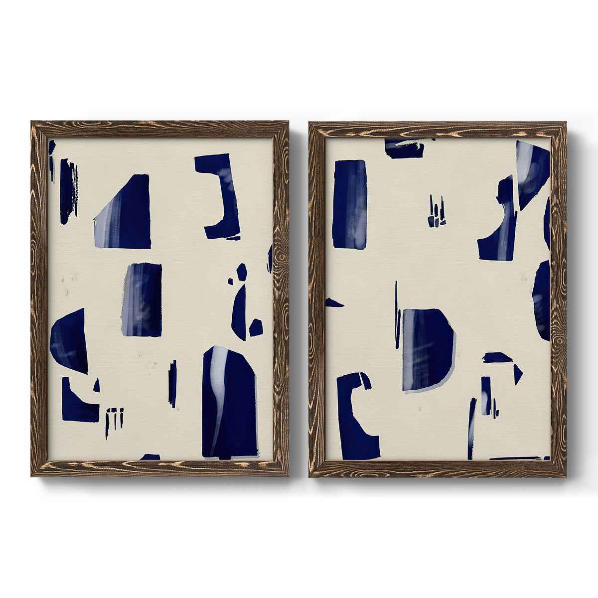 Fragment Abstraction I - Premium Framed Canvas 2 Piece Set - Ready to Hang