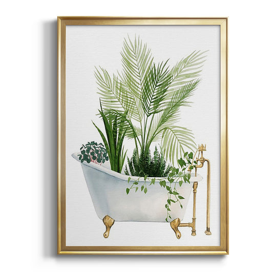 Plant Bath I - Modern Framed Canvas Print