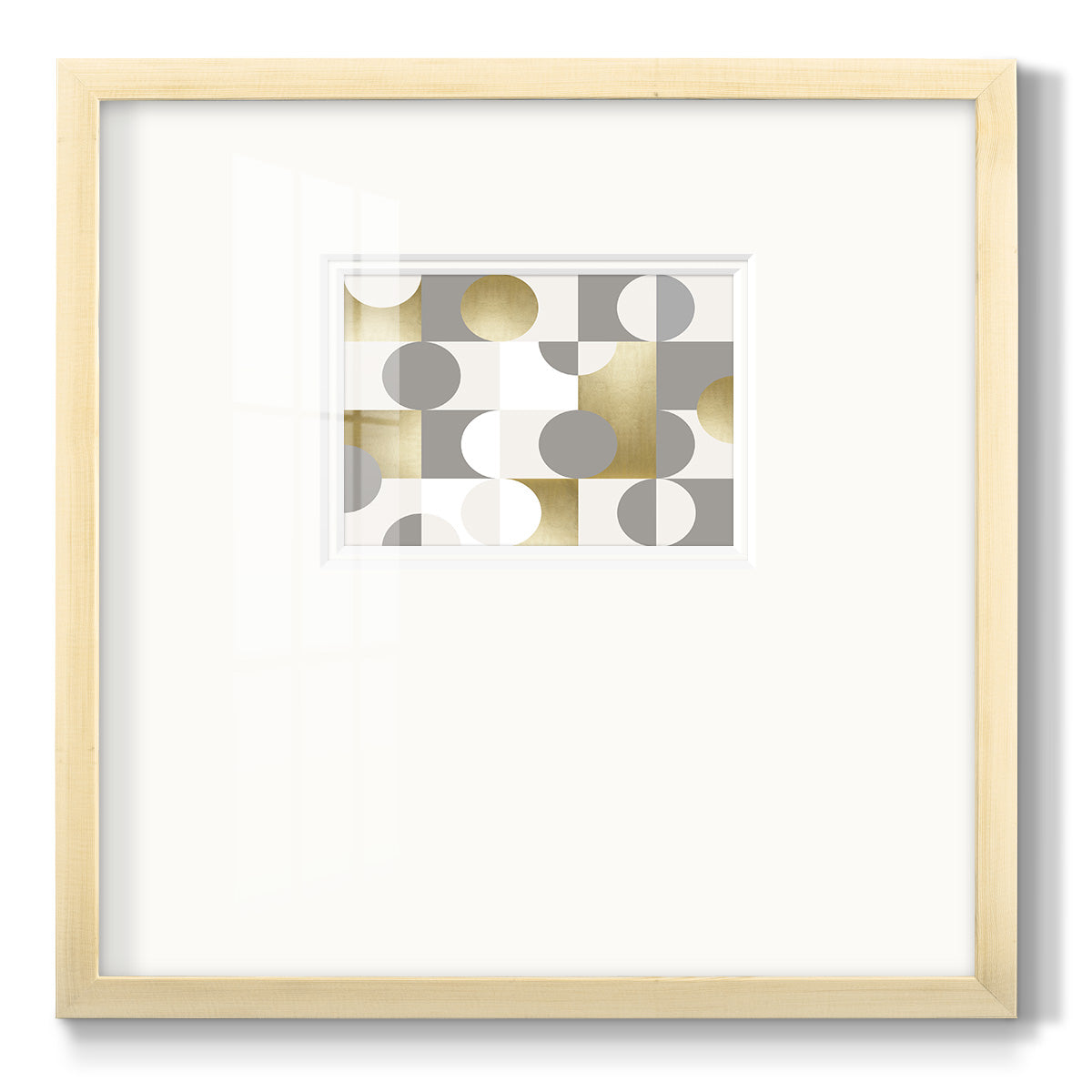 Modern Gold Reflections Premium Framed Print Double Matboard