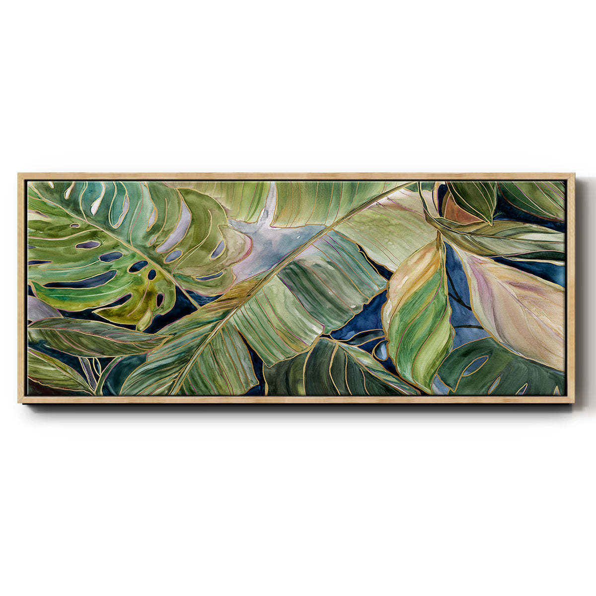 Sun Tipped Tropicals - Floater Framed Canvas Print