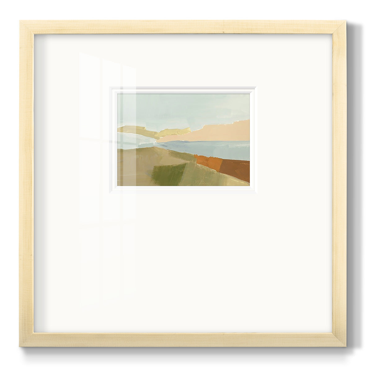 Stacked Landscape III - Double Matboard Framed Print