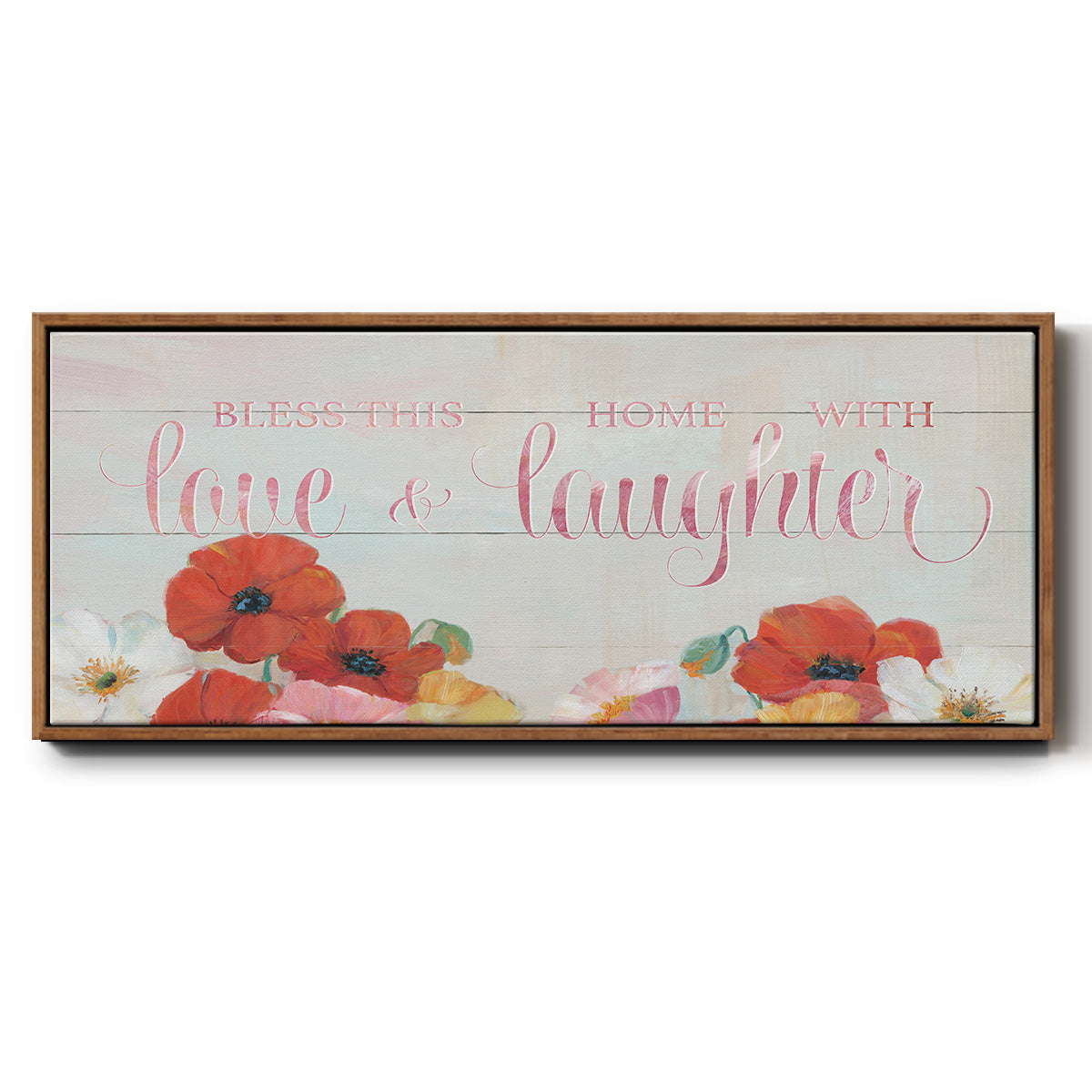 Bless this Home - Floater Framed Canvas Print