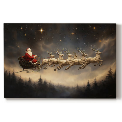 Warm Lantern Carols at Midnight - Canvas Art Print