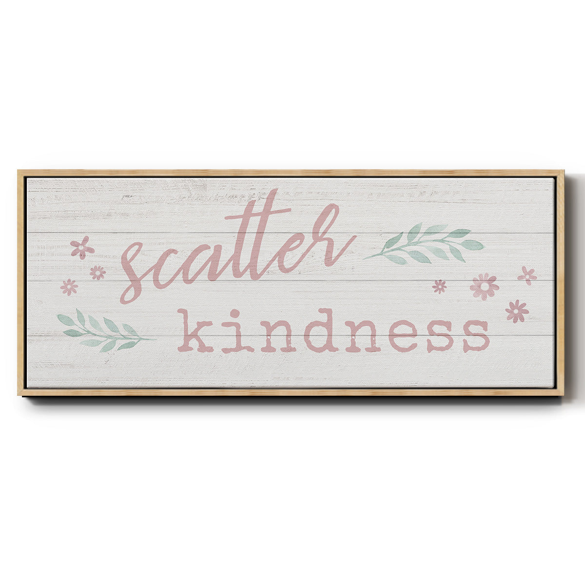 Scatter Kindness - Floater Framed Canvas Print