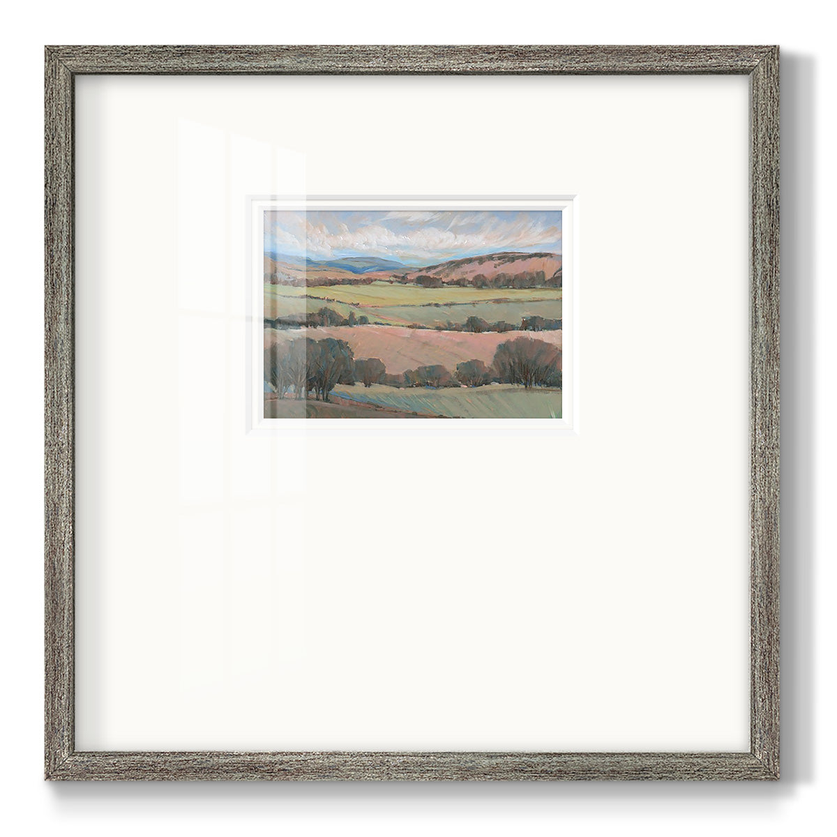 Hilly Countryside I - Double Matboard Framed Print