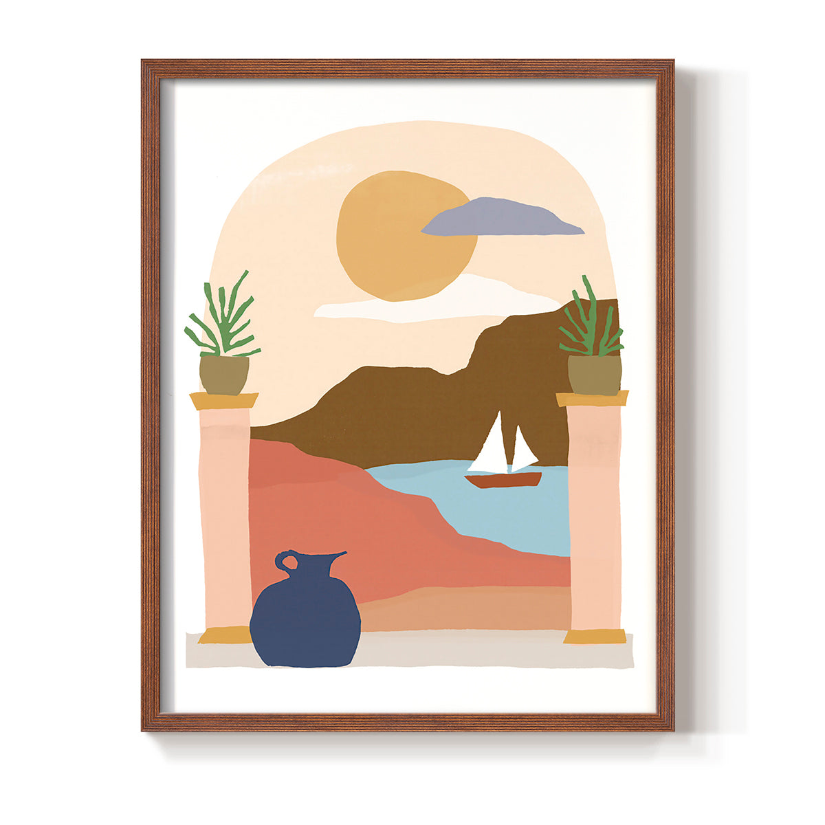 Paper Scene III - Restickable Framed Art Print