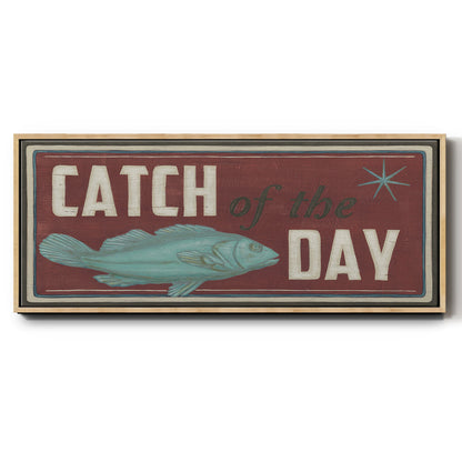 Shoreline Signs IV - Floater Framed Canvas Print