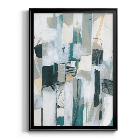 Sea Cavern Strata IV - Modern Framed Canvas Print