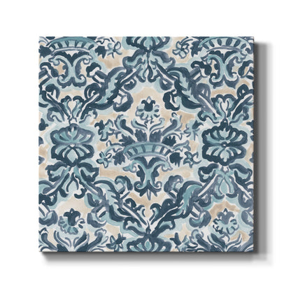 Blue & Khaki Motif II - Canvas Art Print
