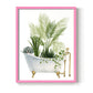 Plant Bath I - Restickable Framed Art Print