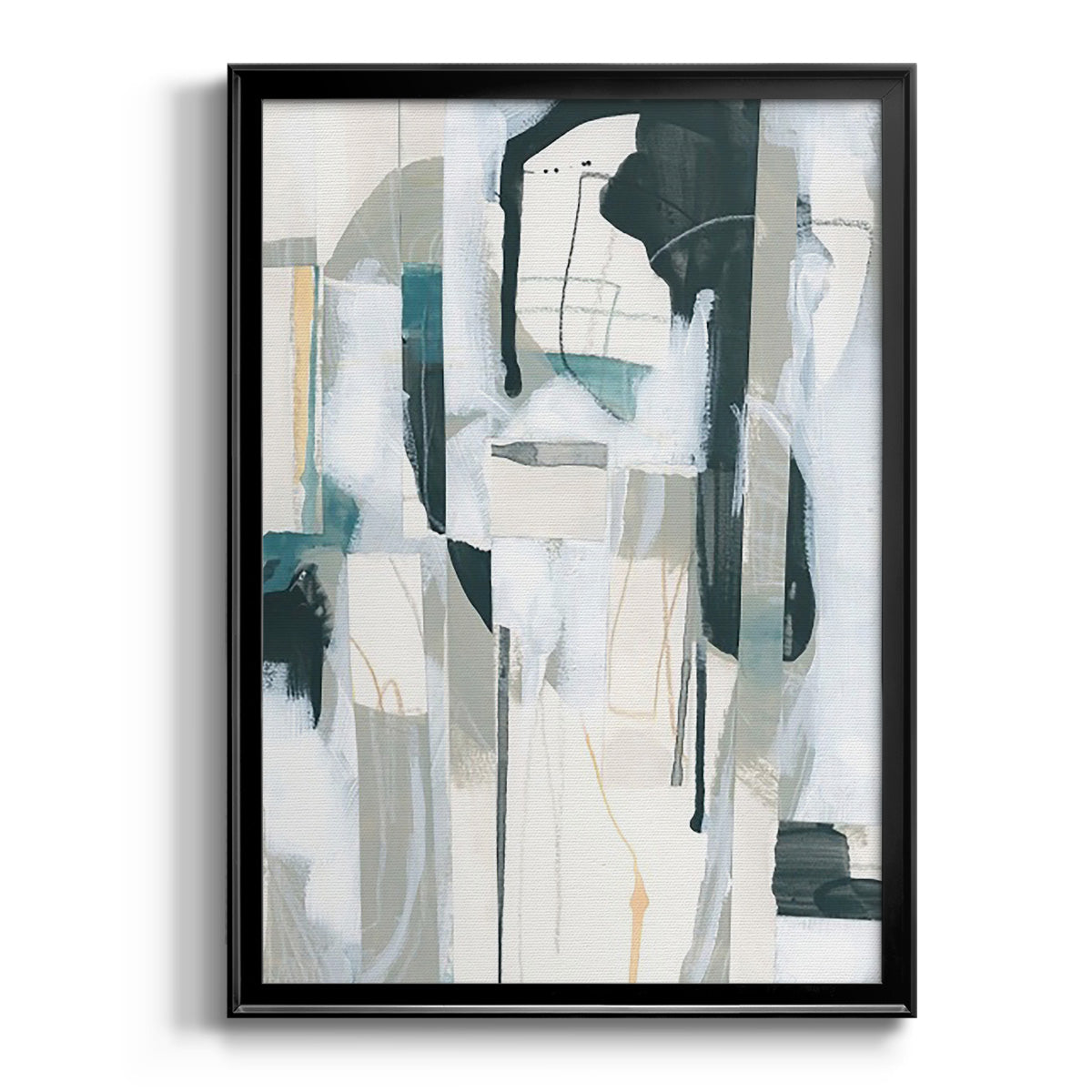 Sea Cavern Strata II - Modern Framed Canvas Print