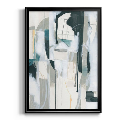 Sea Cavern Strata II - Modern Framed Canvas Print