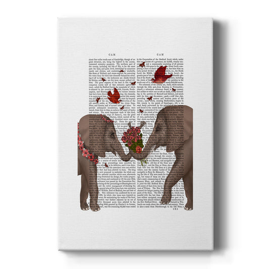 Elephant Bouquet, Portrait - Canvas Art Print