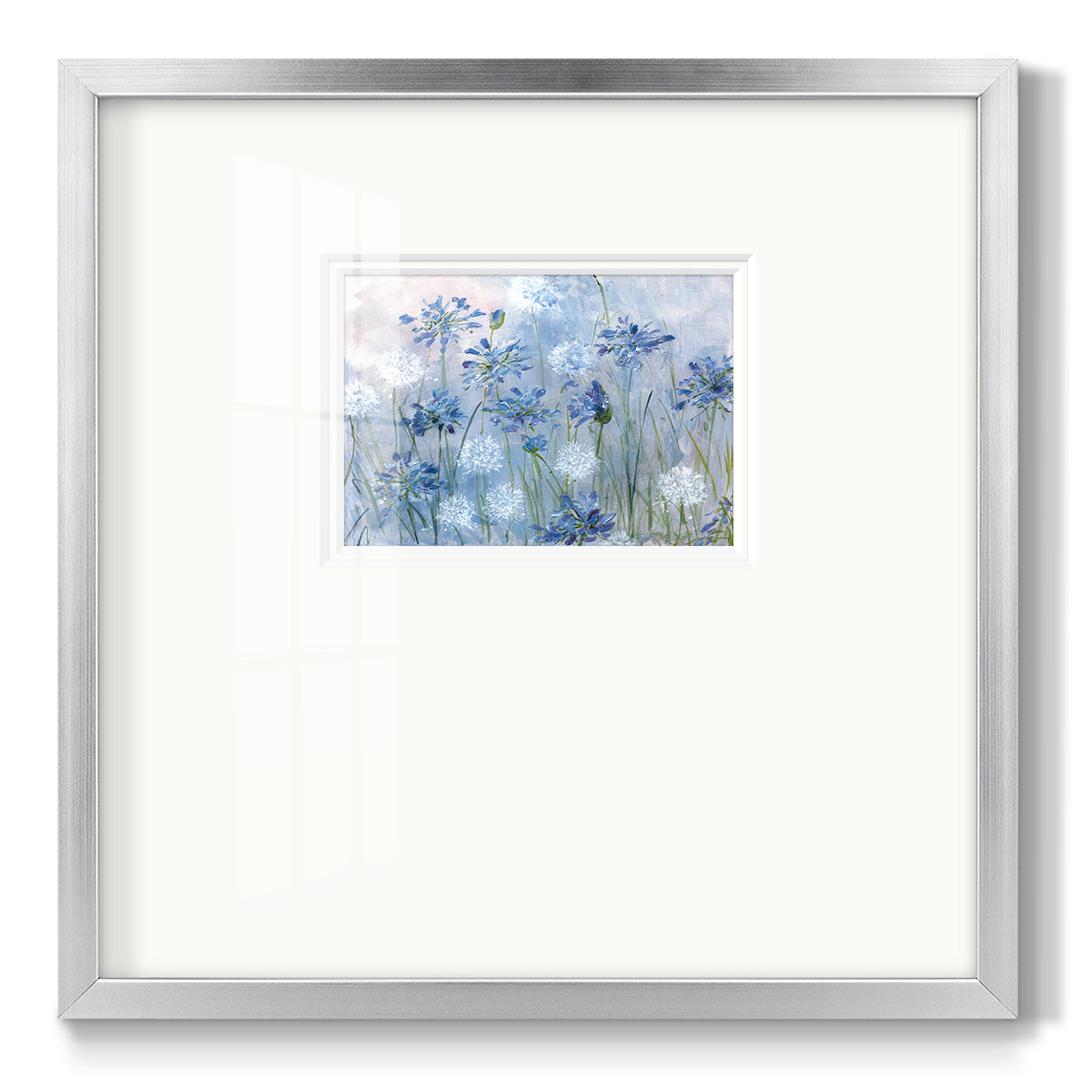 Dandelion and Agapanthus Premium Framed Print Double Matboard