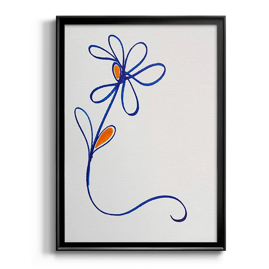 Wobbly Blooms I - Modern Framed Canvas Print