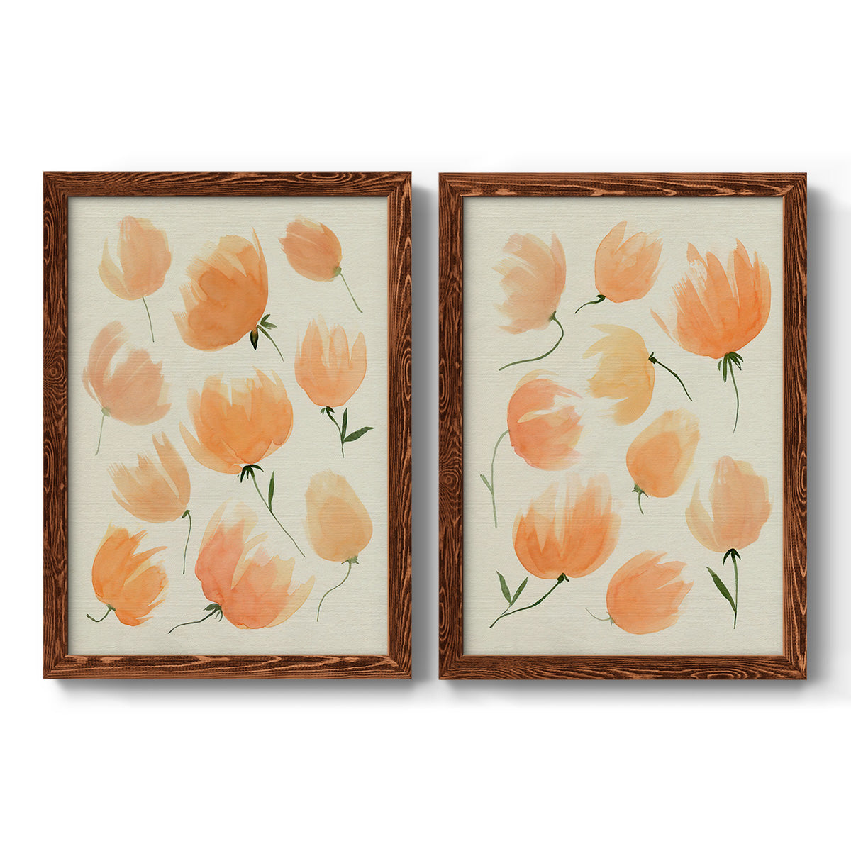 Fallen Flowers I - Premium Framed Canvas 2 Piece Set - Ready to Hang