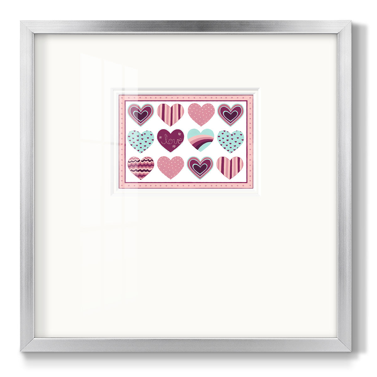 Sweet Valentine Collection A - Double Matboard Framed Print