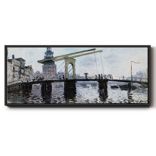 The Bridge, Amsterdam, 1874 - Floater Framed Canvas Print