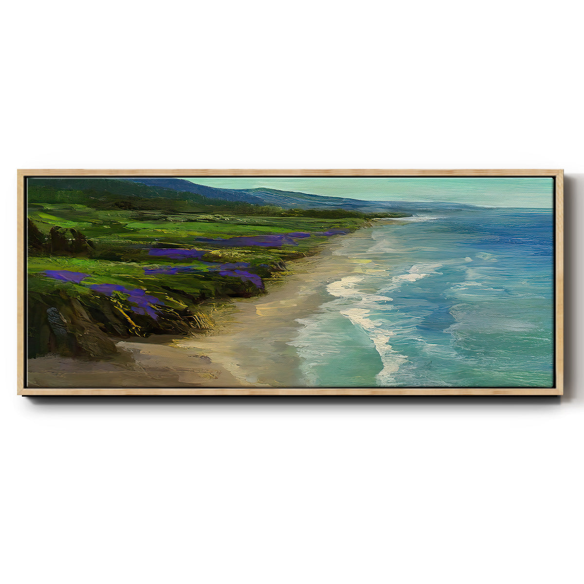 Montara Beach - Floater Framed Canvas Print
