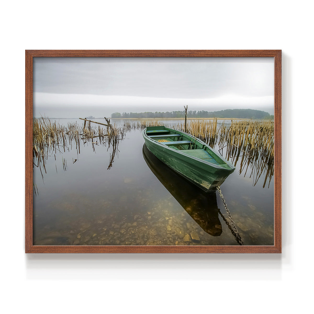 Green One - Restickable Framed Art Print