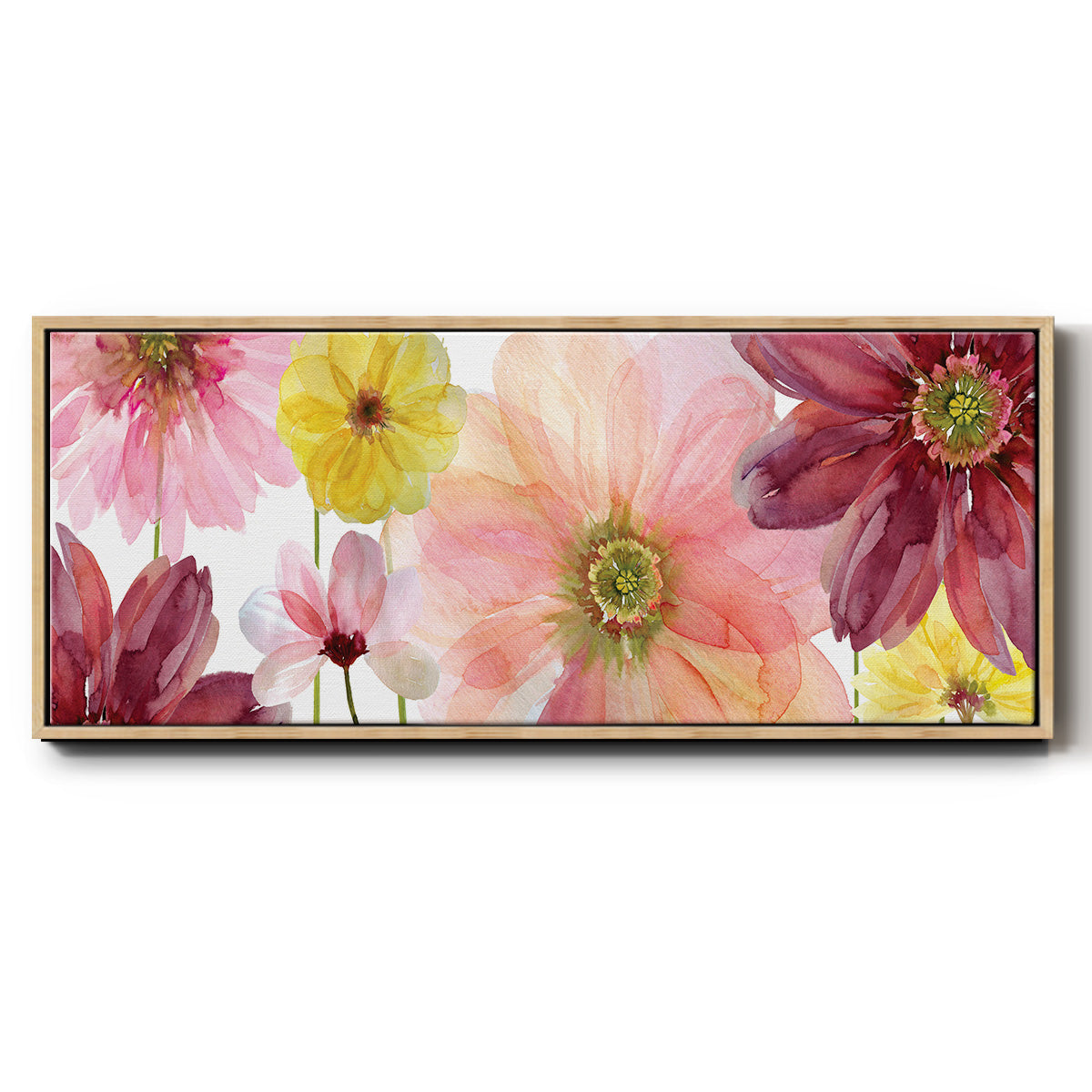 Pop of Pink II - Floater Framed Canvas Print