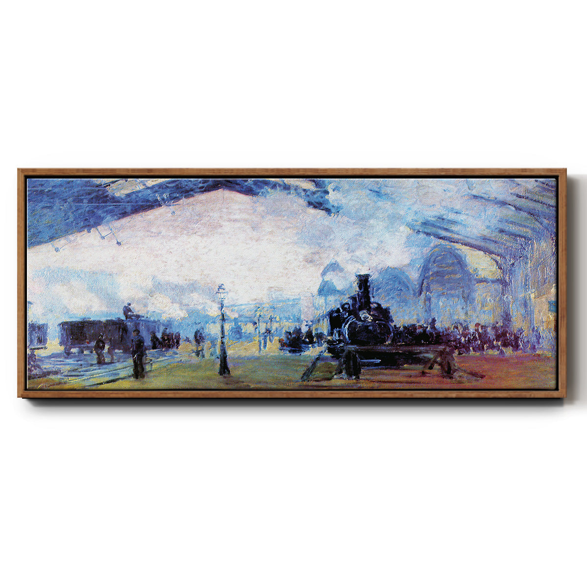 Saint Lazare Station in Paris - Floater Framed Canvas Print