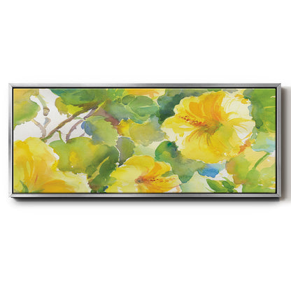 Citrus Hibiscus II - Floater Framed Canvas Print