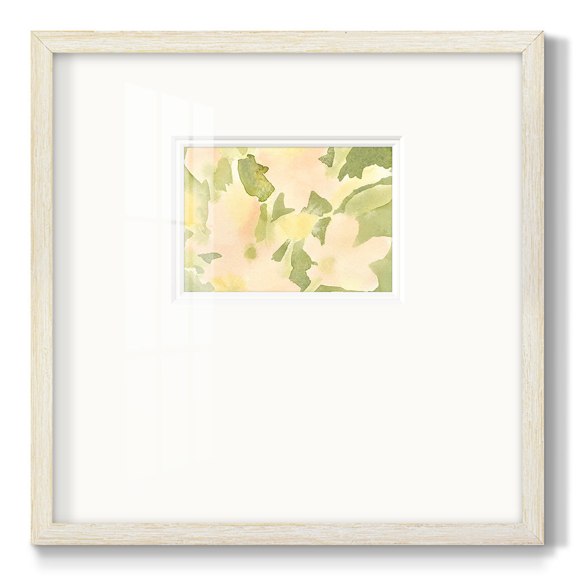 Verdant Floral Abstract I Premium Framed Print Double Matboard