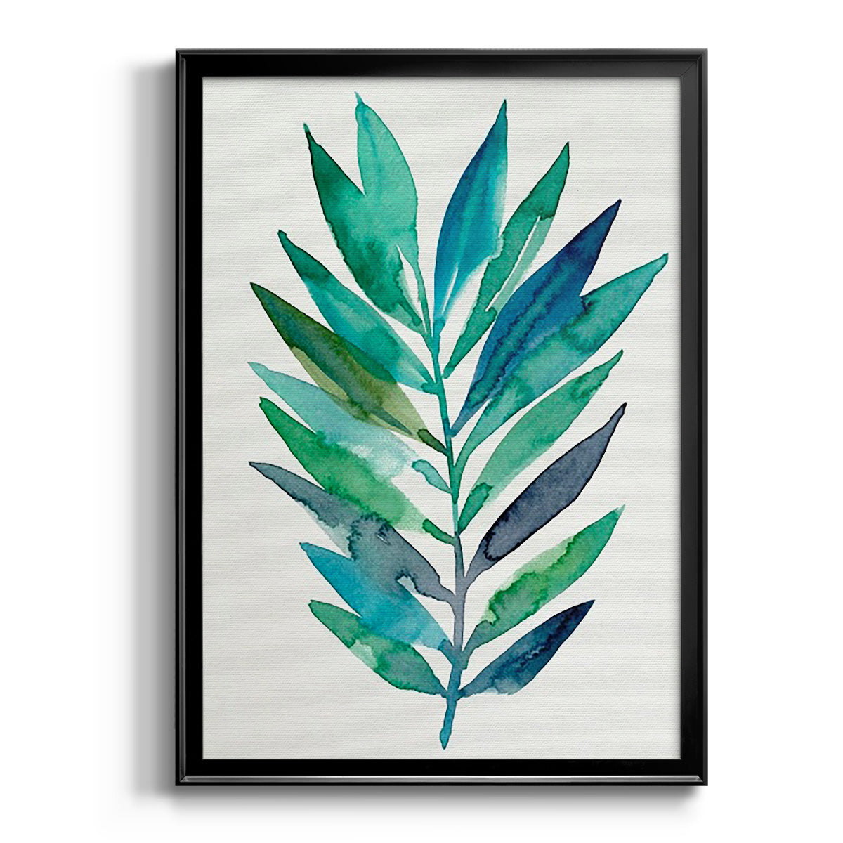 Palm Frond Flow II - Modern Framed Canvas Print