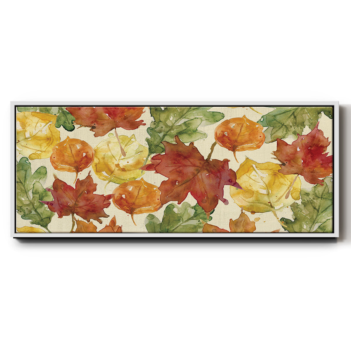 Autumn Leaves - Floater Framed Canvas Print