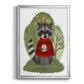 Hot Chocolate Raccoon - Modern Framed Canvas Print