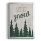 Let It Snow Forest - Modern Framed Canvas Print