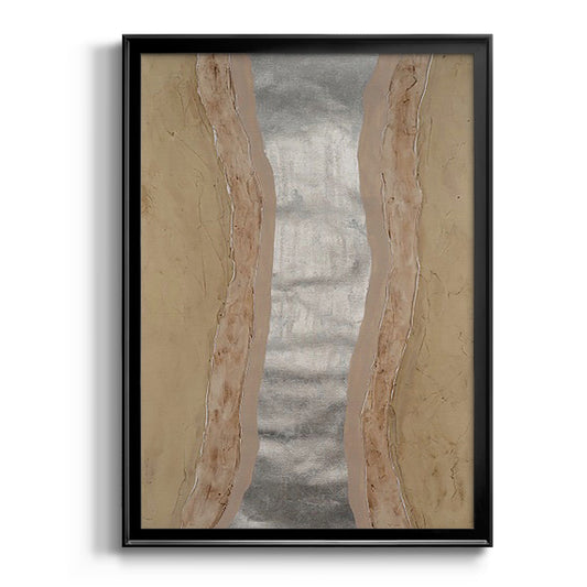 Silver Lake II - Modern Framed Canvas Print
