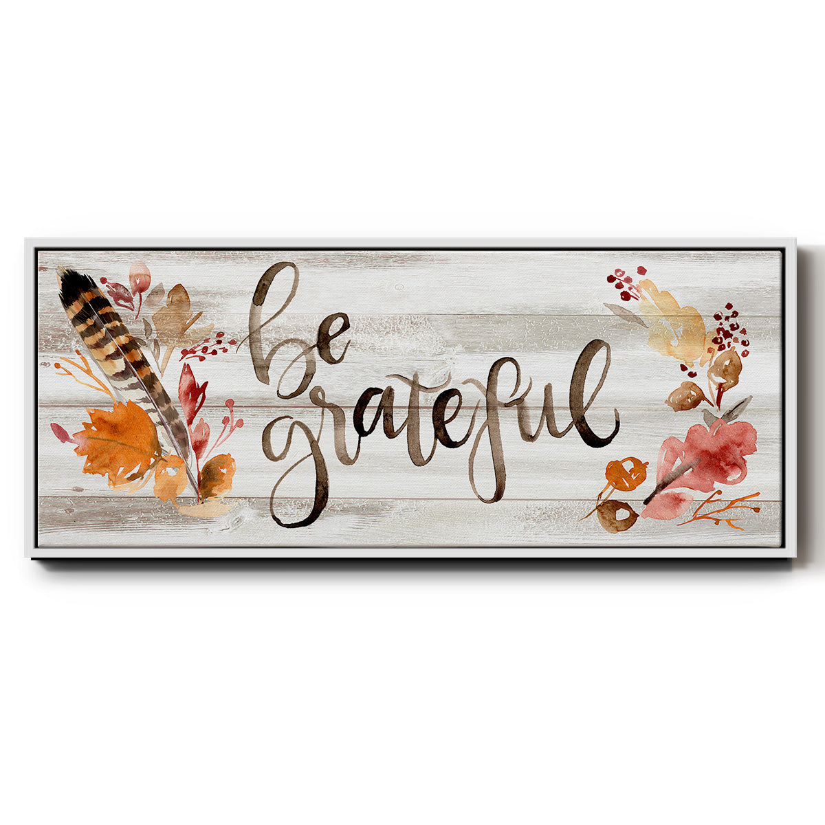 Grateful  - Floater Framed Canvas Print